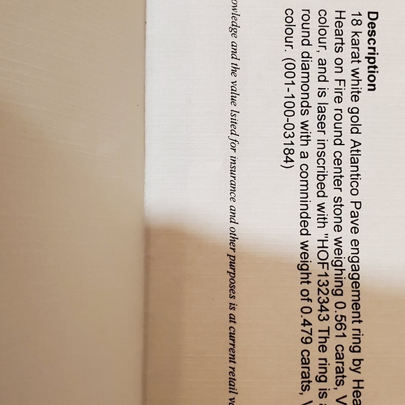 Hearts on Fire engagement ring set, size 6. - Picture 6 of 6